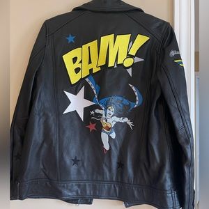 Zara Wonder Woman leather jacket